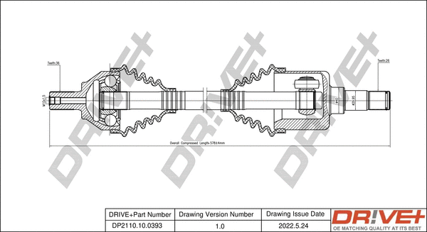 Drive Shaft (DP2110.10.0393)