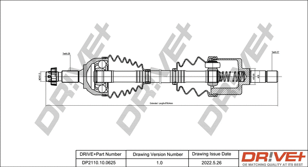 Drive Shaft (DP2110.10.0625)