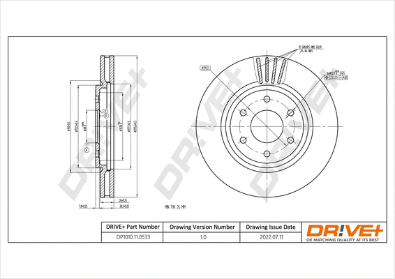 Brake Disc (DP1010.11.0533)