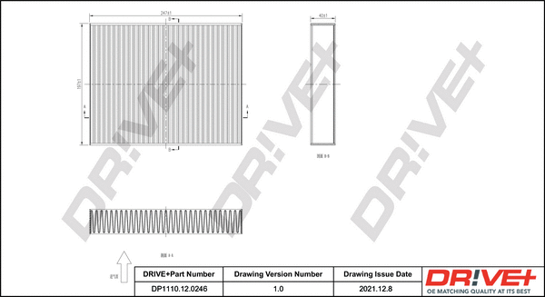 Filter, cabin air (DP1110.12.0246)