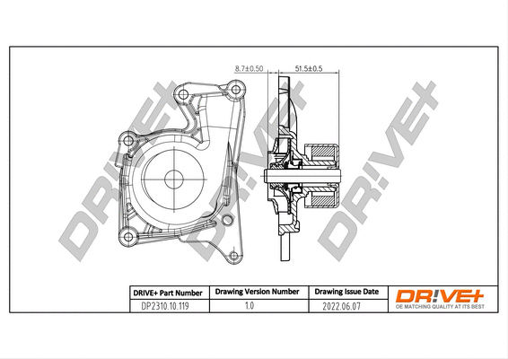 Water Pump, engine cooling (DP2310.10.119)