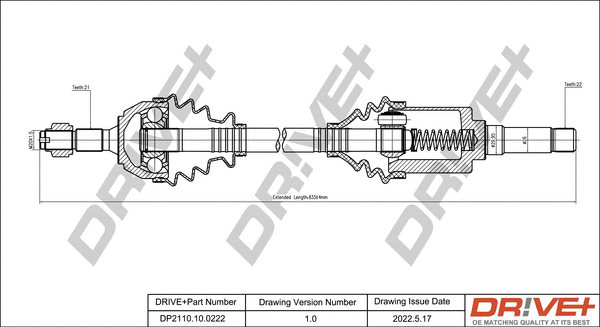 Drive Shaft (DP2110.10.0222)