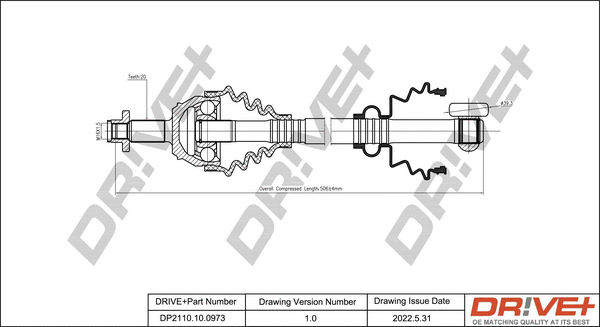 Drive Shaft (DP2110.10.0973)