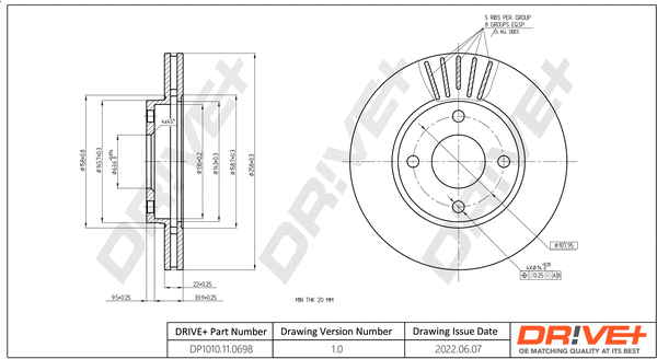 Brake Disc (DP1010.11.0698)