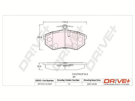 Brake Pad Set, disc brake (DP1010.10.0941)