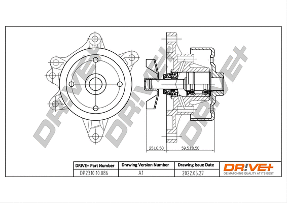 Water Pump, engine cooling (DP2310.10.086)