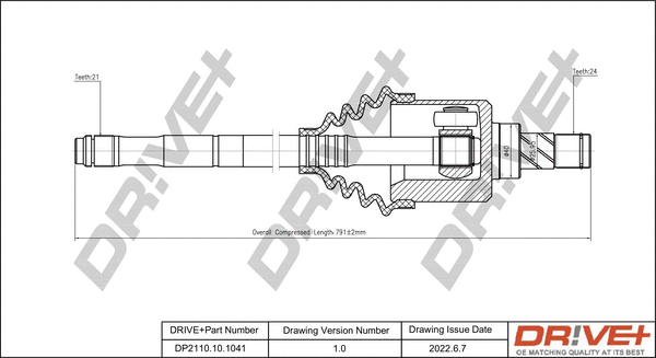 Drive Shaft (DP2110.10.1041)