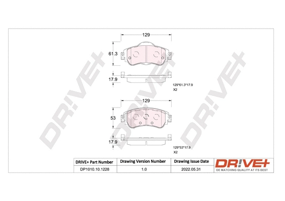 Brake Pad Set, disc brake (DP1010.10.1228)