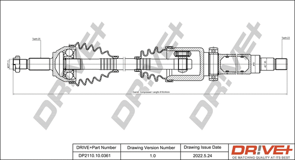 Drive Shaft (DP2110.10.0361)