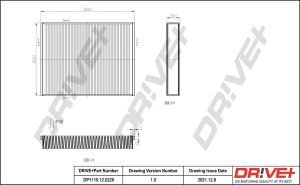 Filter, cabin air (DP1110.12.0226)