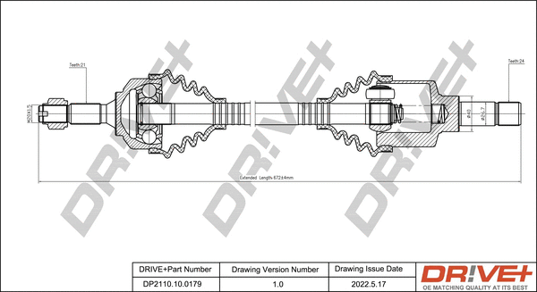 Drive Shaft (DP2110.10.0179)