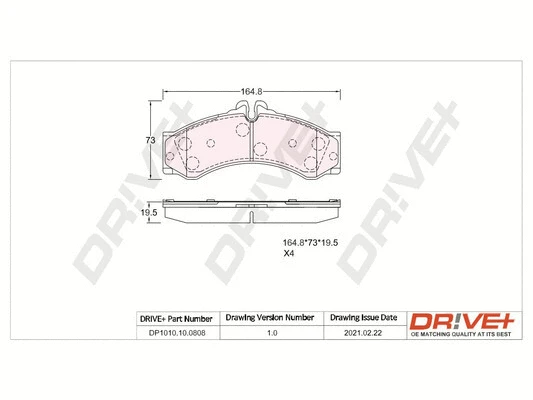 Brake Pad Set, disc brake (DP1010.10.0808)