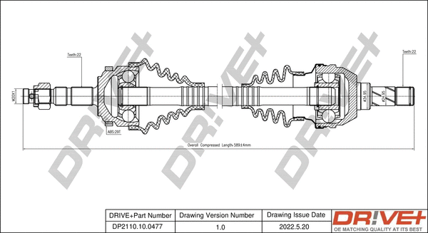 Drive Shaft (DP2110.10.0477)