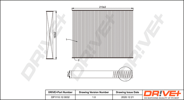 Filter, cabin air (DP1110.12.0032)