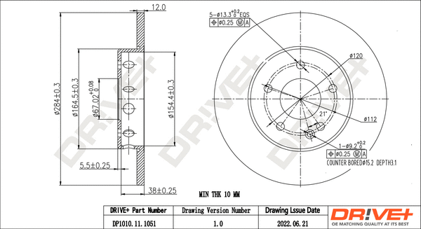 Brake Disc (DP1010.11.1051)