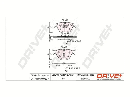 Brake Pad Set, disc brake (DP1010.10.0527)