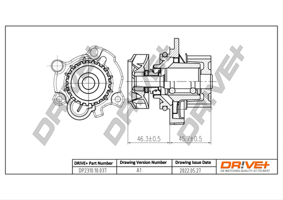 Water Pump, engine cooling (DP2310.10.037)