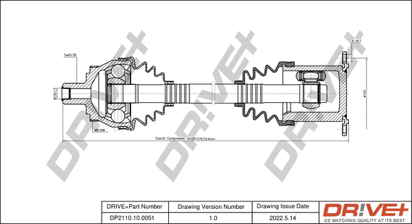 Drive Shaft (DP2110.10.0051)
