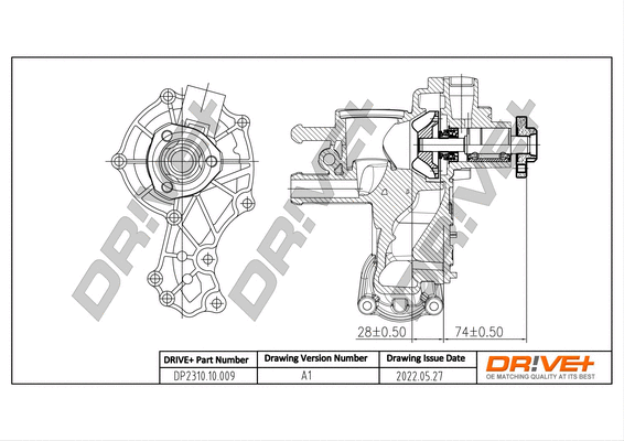 Water Pump, engine cooling (DP2310.10.009)