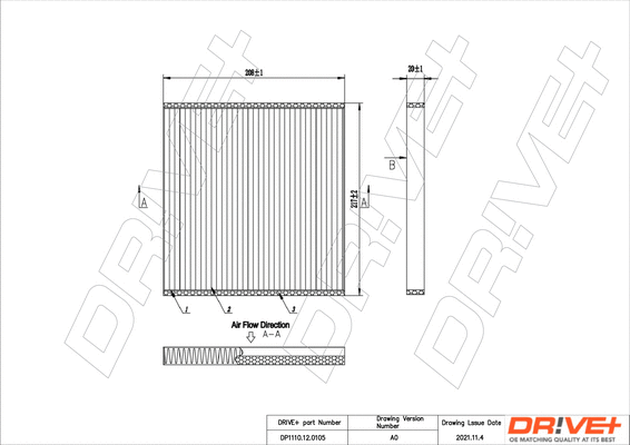 Filter, cabin air (DP1110.12.0105)