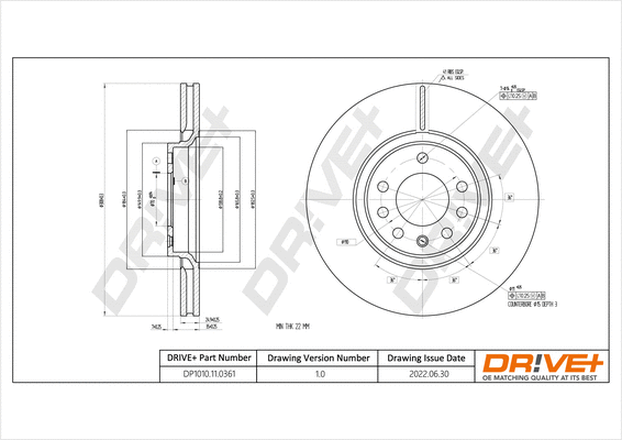 Brake Disc (DP1010.11.0361)