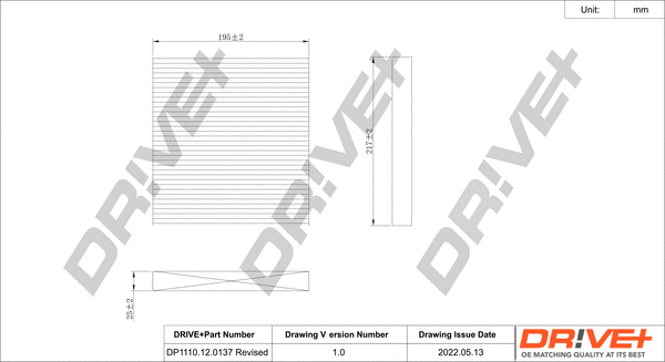 Filter, cabin air (DP1110.12.0137)