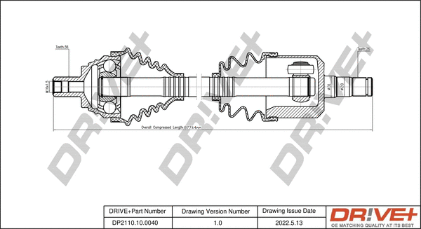Drive Shaft (DP2110.10.0040)