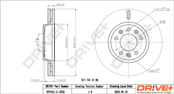Brake Disc (DP1010.11.0552)