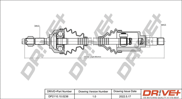 Drive Shaft (DP2110.10.0236)