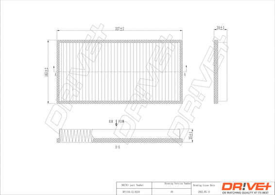 Filter, cabin air (DP1110.12.0210)