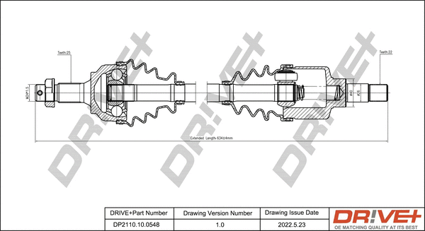 Drive Shaft (DP2110.10.0548)