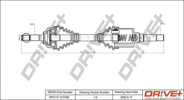 Drive Shaft (DP2110.10.0184)