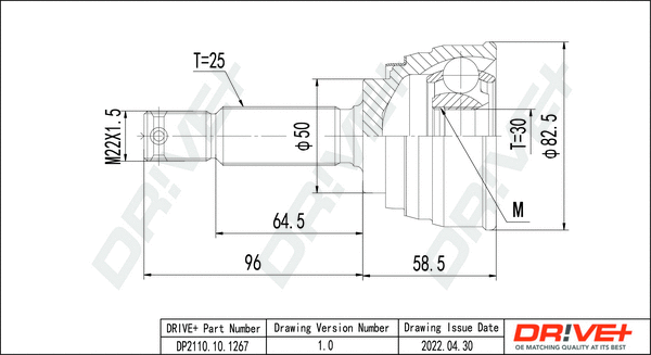 Joint Kit, drive shaft (DP2110.10.1267)
