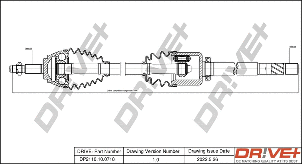 Drive Shaft (DP2110.10.0718)
