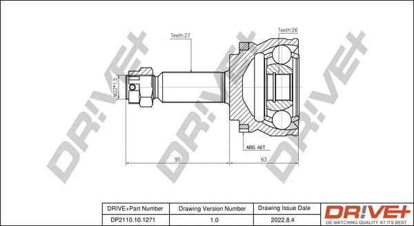 Joint Kit, drive shaft (DP2110.10.1271)