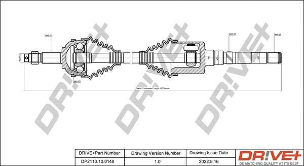 Drive Shaft (DP2110.10.0148)