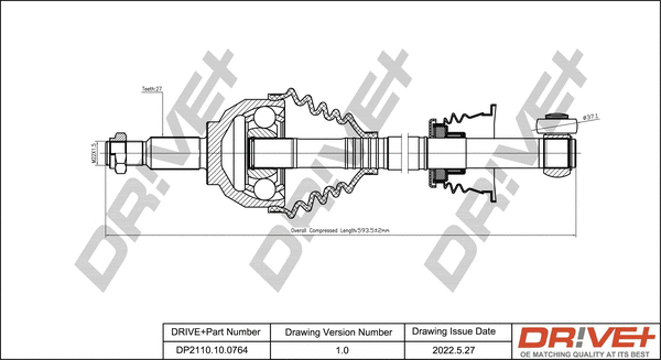 Drive Shaft (DP2110.10.0764)