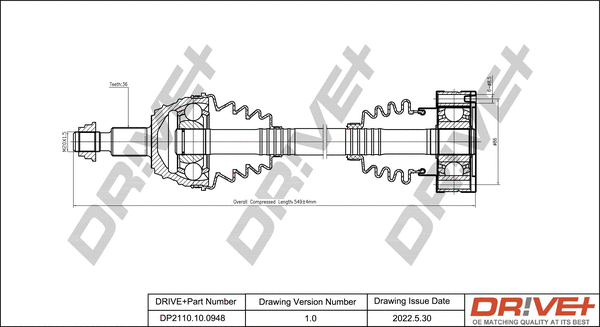 Drive Shaft (DP2110.10.0948)
