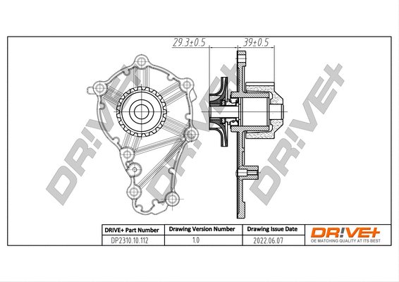 Water Pump, engine cooling (DP2310.10.112)