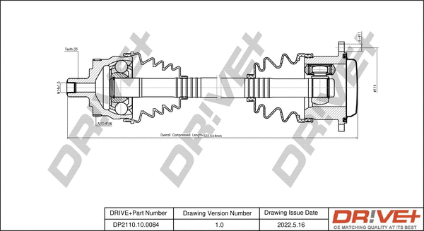 Drive Shaft (DP2110.10.0084)