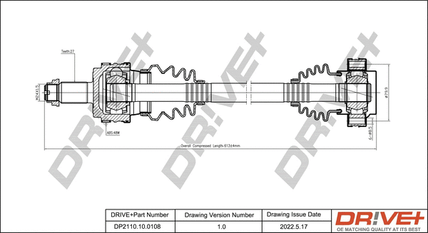 Drive Shaft (DP2110.10.0108)