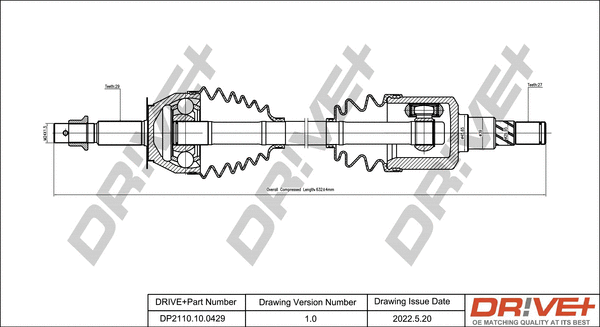 Drive Shaft (DP2110.10.0429)