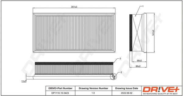 Air Filter (DP1110.10.0423)