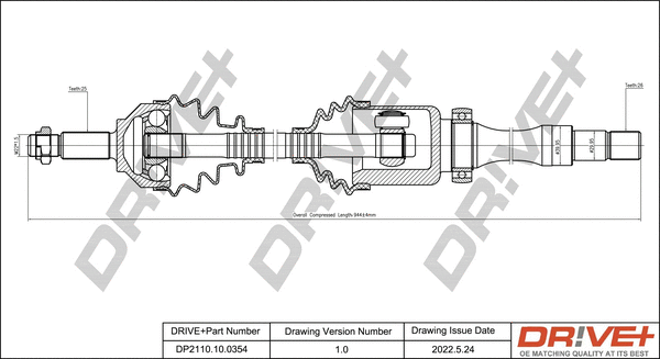 Drive Shaft (DP2110.10.0354)