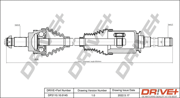 Drive Shaft (DP2110.10.0145)