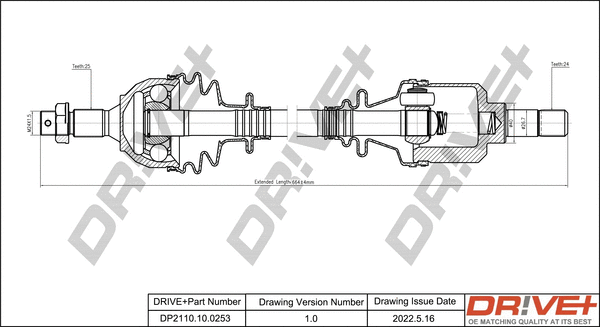 Drive Shaft (DP2110.10.0253)