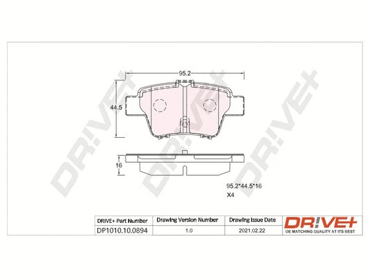 Brake Pad Set, disc brake (DP1010.10.0894)