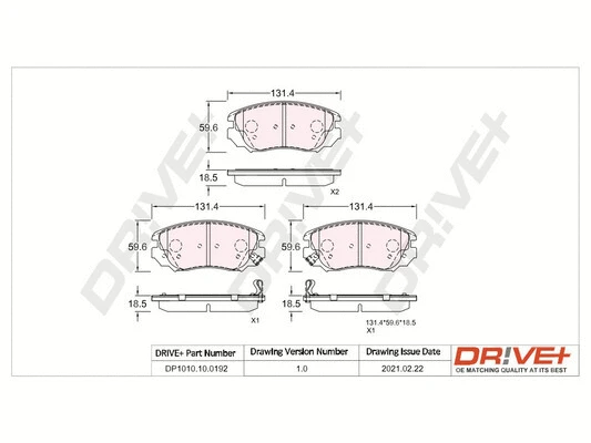 Brake Pad Set, disc brake (DP1010.10.0192)