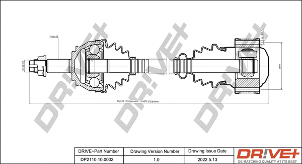 Drive Shaft (DP2110.10.0002)
