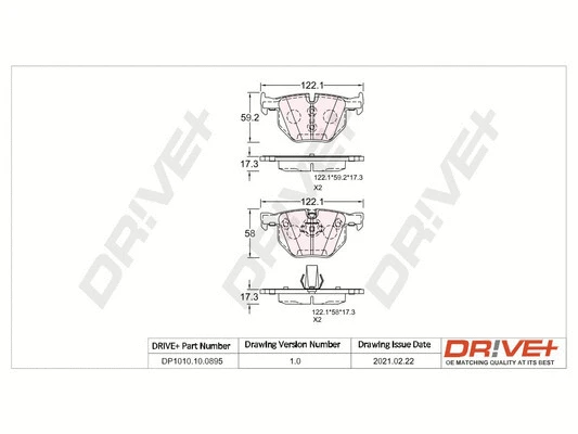 Brake Pad Set, disc brake (DP1010.10.0895)